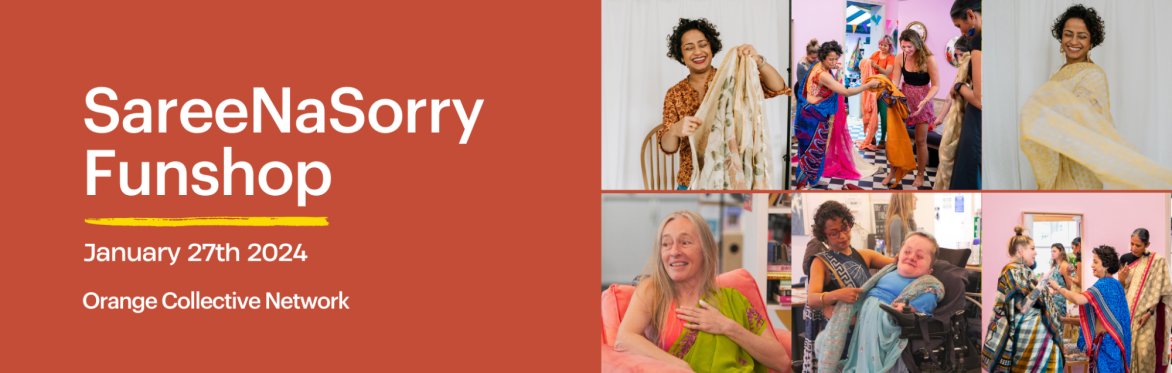 Peer Support session with Poppy Jaman SareeNaSorry - exploring identity through the saree .