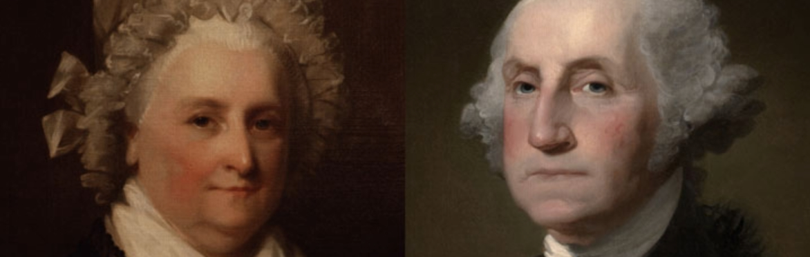 Portrait of Martha and George Washington
