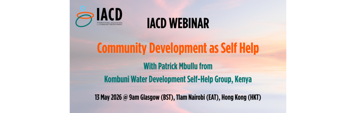IACD Webinar: Community Development as Self Help