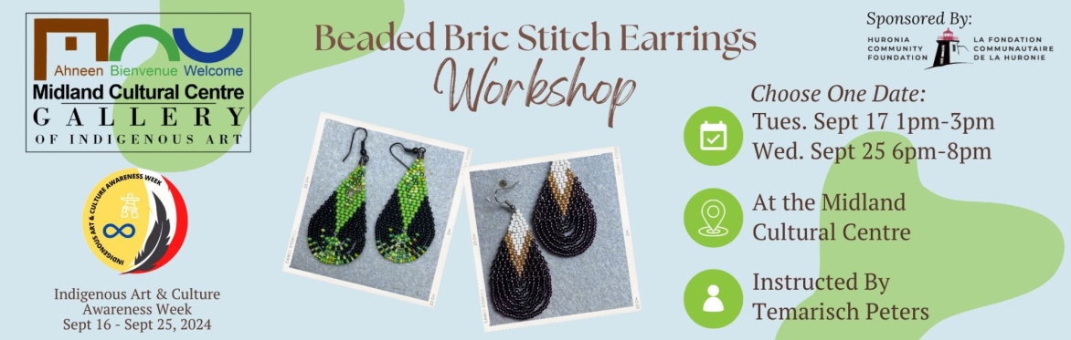 Temarisch Peters -  Beaded Bric Stitch Earrings Workshop