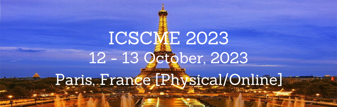 International Conference on Software, Computer and Manufacturing Engineering 2023 [ICSCME 2023]