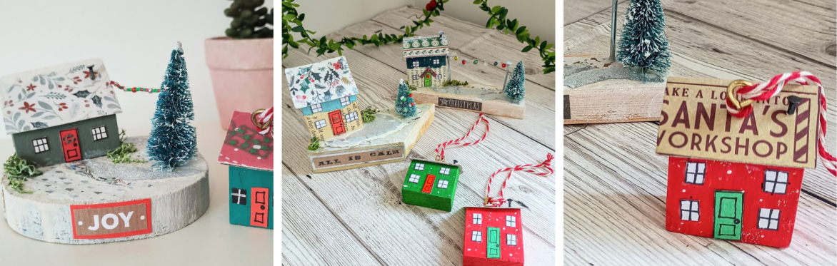 Festive Wooden Houses Craft Workshop