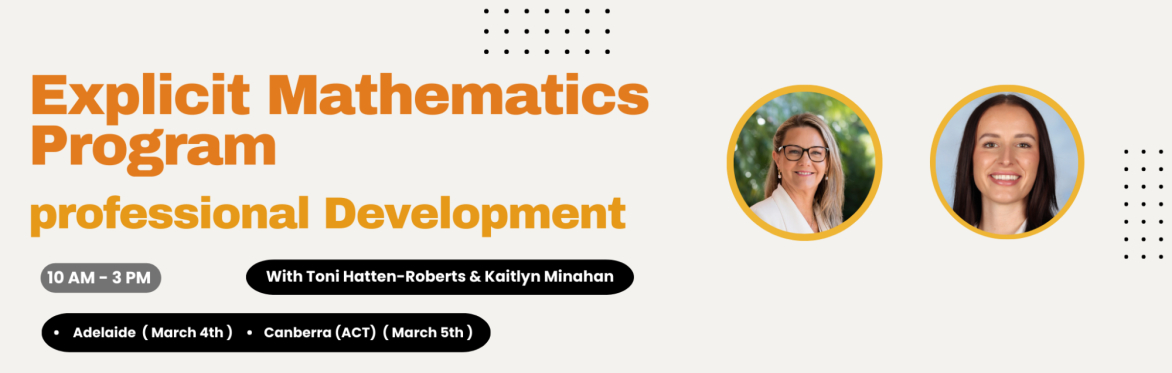 Explicit Mathematics Program Professional Development - CANBERRA (ACT)