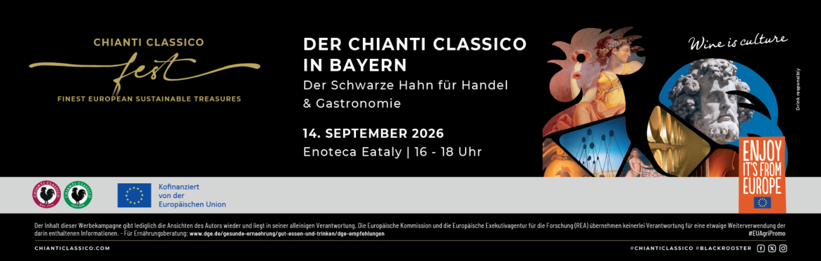 Der Chianti Classico in Bayern : ein Hahn mit verschiedene bilder : räpresentiert Kultur, Kunst, Geschicht.