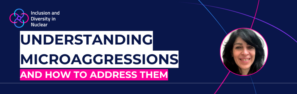 Understanding microagressions and how to address them. A headshot image of Jasmine is also on the banner.