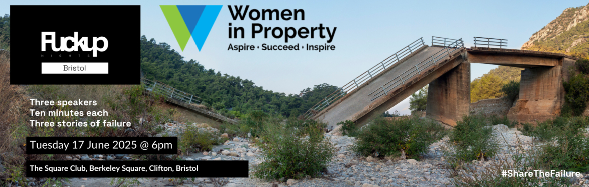 A banner image with event details and with a plate with the word 'Fuck' written on it