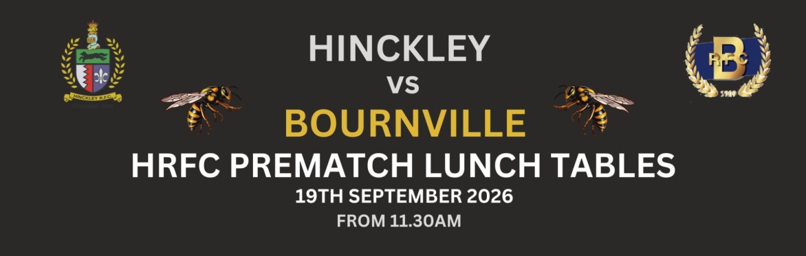 HRFC PREMATCH LUNCH - Sat  19th SEPT vs BOURNVILLE