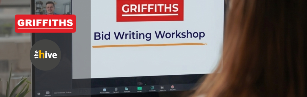 A computer screen showing "Bid Writing Workshop".