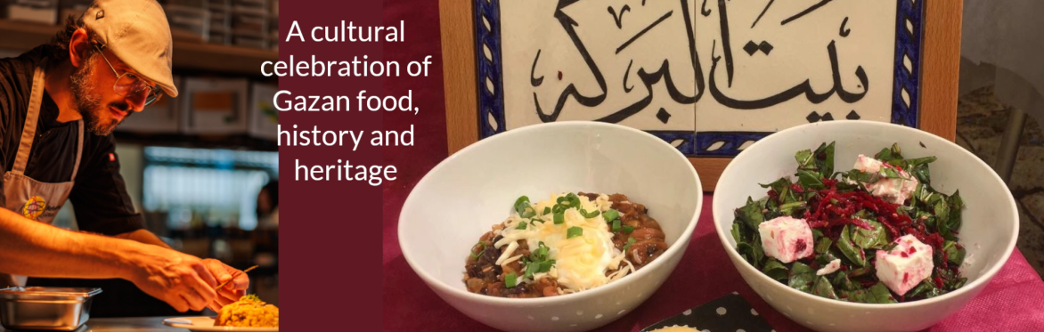 Chef Izzeldin preparing Palestinian food