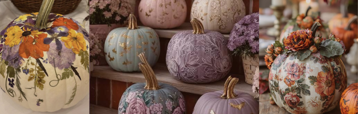 feminine pumpkin decor