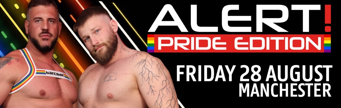 Promotional image for the Alert! Pride Edition event at 28 August 2026.