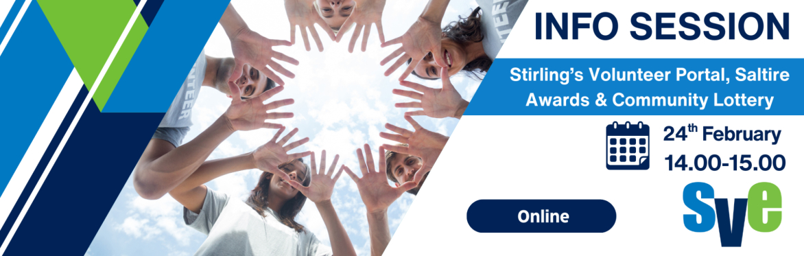 Info session on Stirling's Volunteering Portal, Saltire Awards & Community Lottery