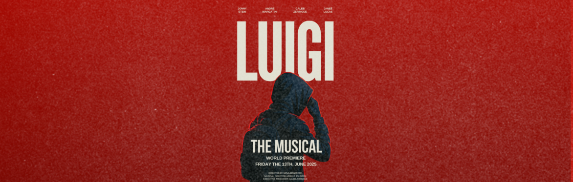 Hooded figure in backpack, Luigi the Musical