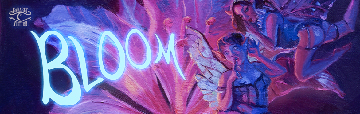 BLOOM show banner, containing glowing flowers & fairies.