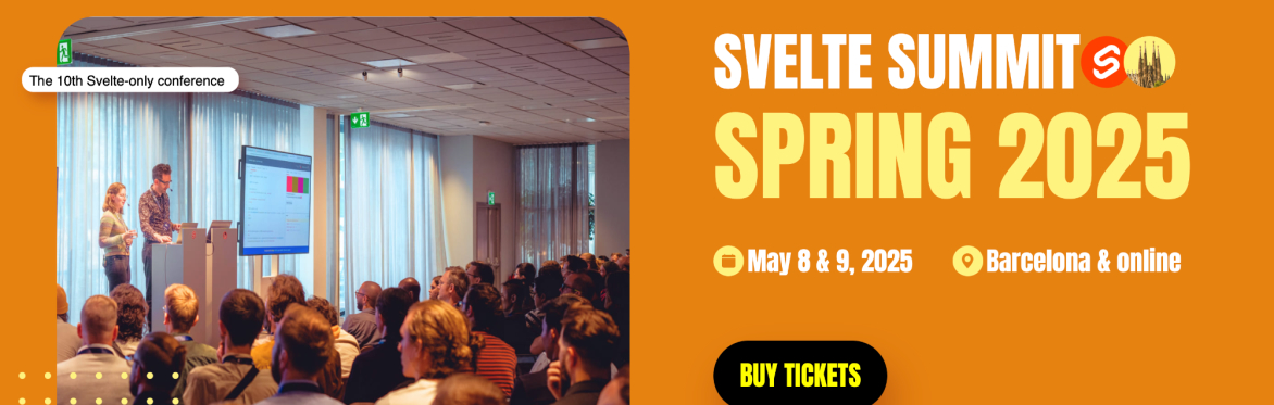 Svelte Summit Spring 2025 Barcelona May 8-9