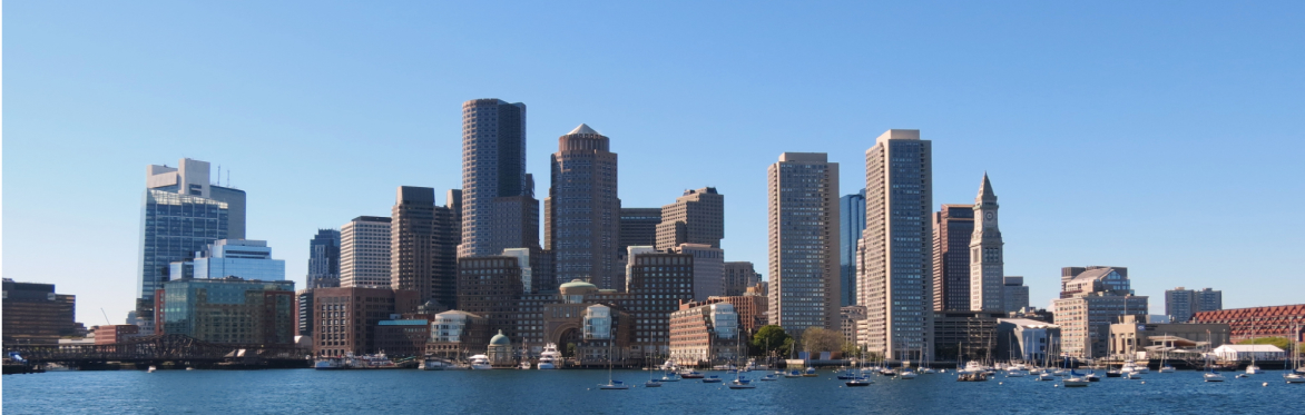 Boston skyline on a clear blue day