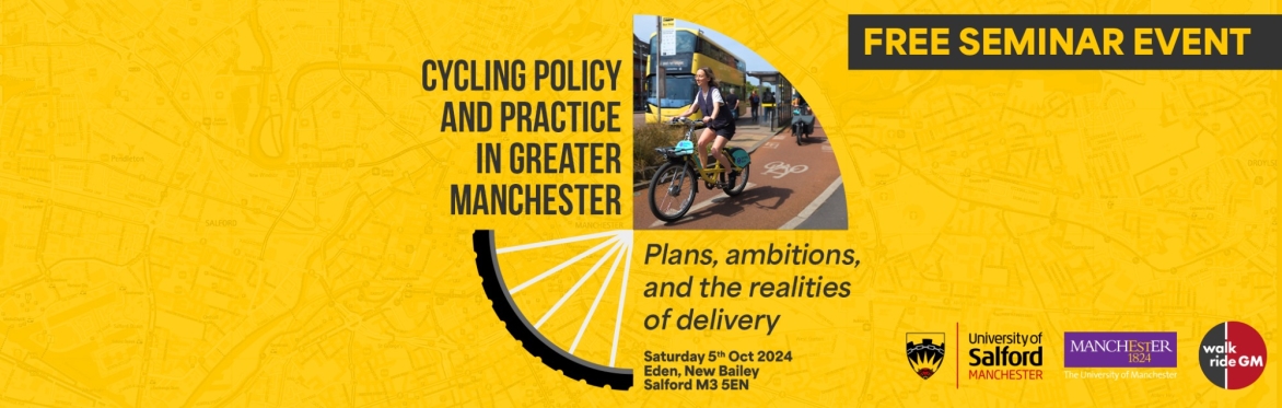 Cycling Policy and Practice in Greater Manchester: Plans, ambitions, and the realities of delivery. A woman cycling on a Starling Bank hire bike on a red segregated cycle lane.