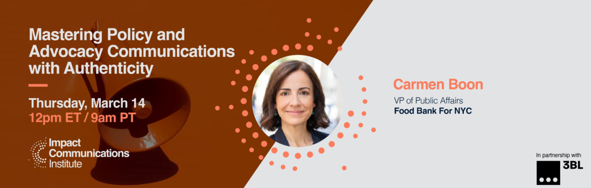 Mastering Policy and Advocacy Communications with Authenticity