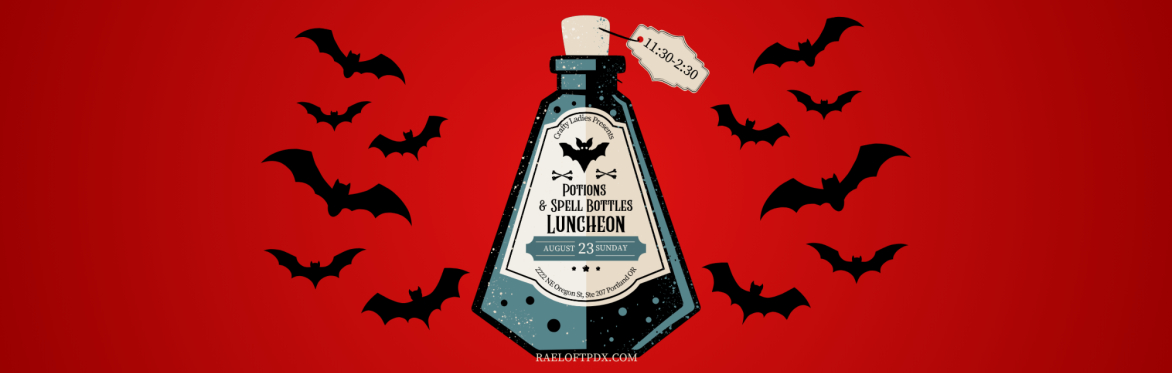 Enchanted Sepllbound Crafts and Lunch, Event Venue, Wedding Venue, Events, Space, Portland, Luncheon, Witches, Witchy, Magical, Spells, Potions, Bottles, PDX