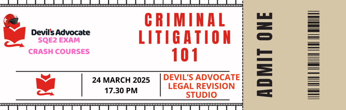 Criminal Litigation 101