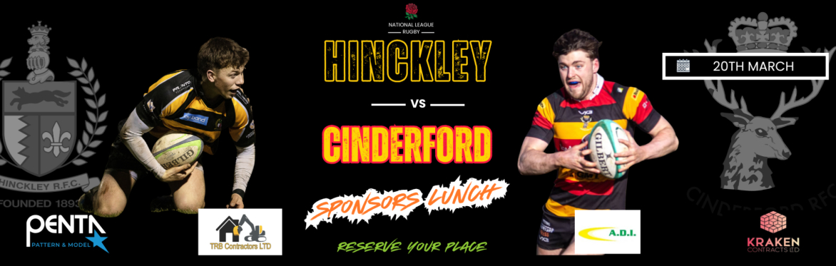 HRFC SPONSORS DAY PREMATCH LUNCH - Sat  20th MAR vs CINDERFORD