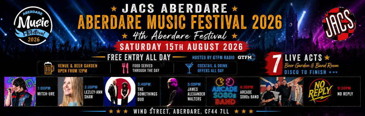Aberdare Music Festival 2026 at Jacs Aberdare – Free Entry