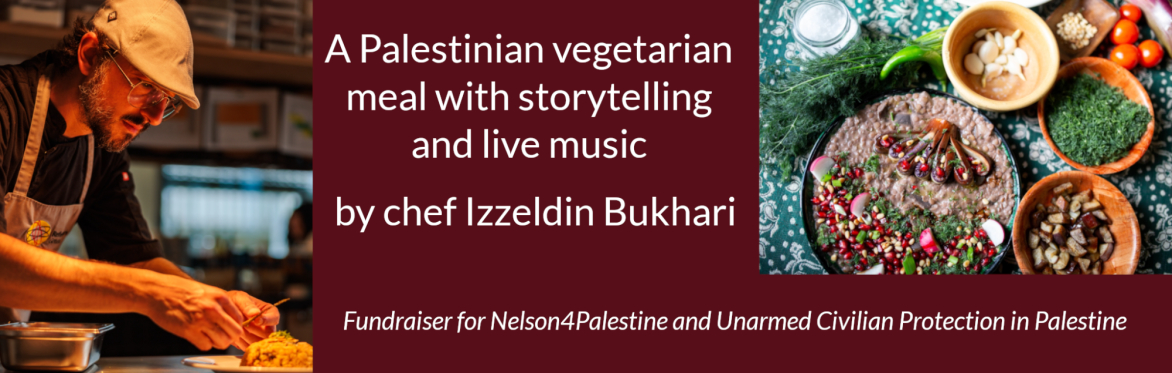 Chef Izzeldin preparing Palestinian food