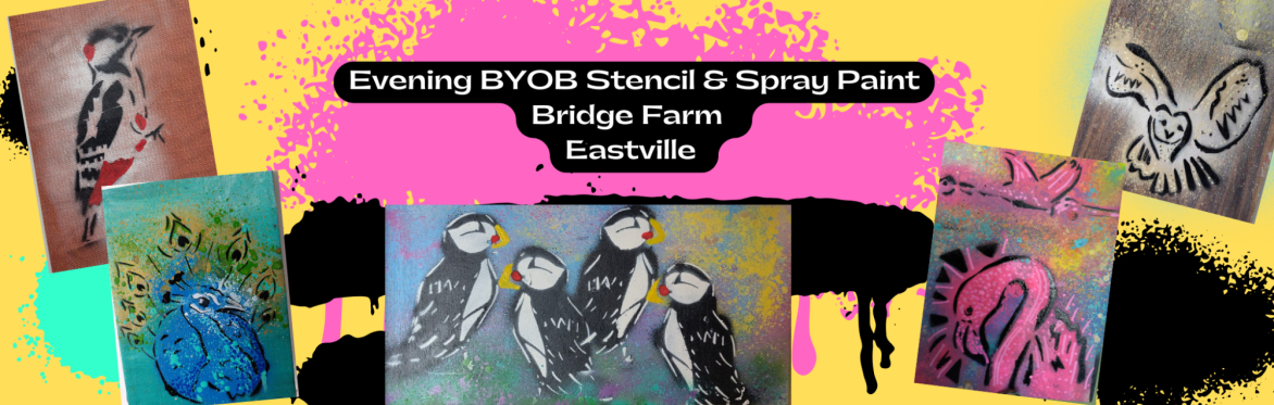 Sip, Stencil & Spray Paint with a Nature Walk