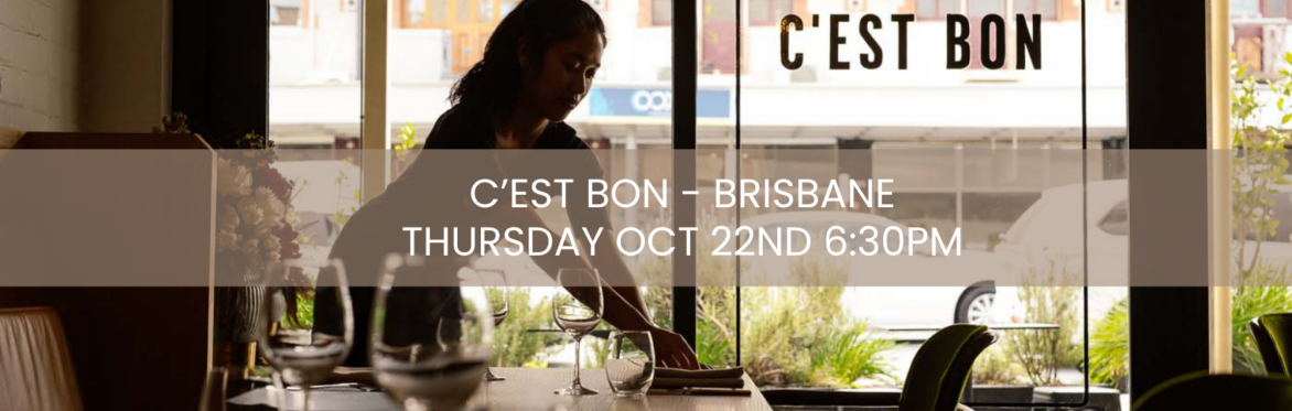 Petersons Food & Wine Matching Dinner - C'est Bon Brisbane