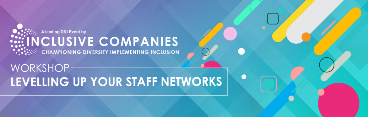 Modern clean background with layered Inclusive Companies Branding