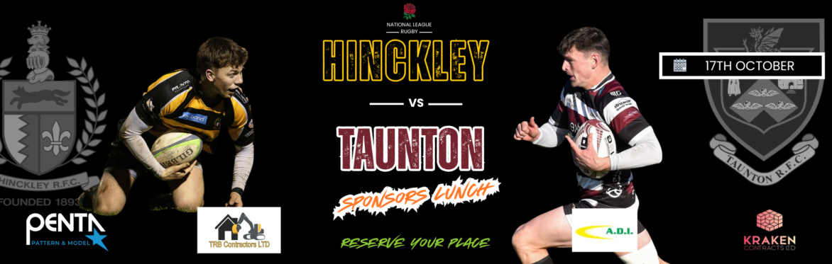 HRFC SPONSORS DAY PREMATCH LUNCH - Sat  17th OCT vs TAUNTON
