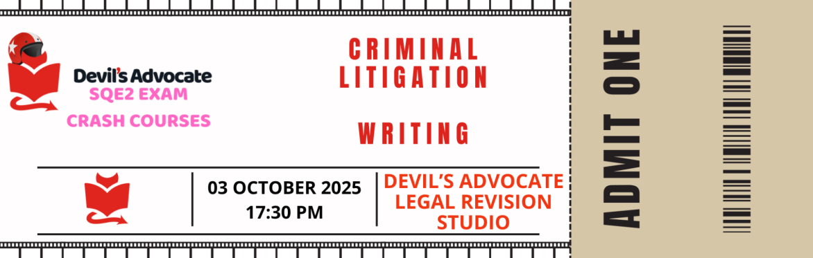 SQE2 MOCK: Criminal Litigation: Writing