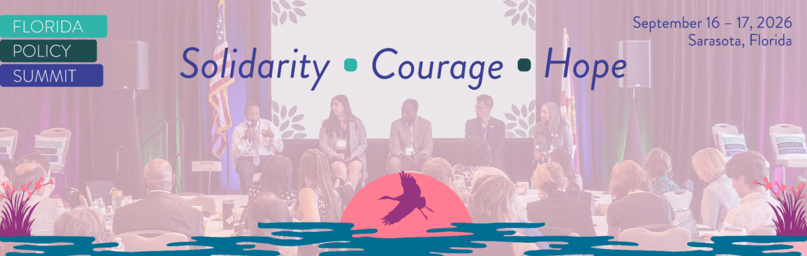 Florida Policy Summit logo, tagline "Solidarity, Courage, Hope"