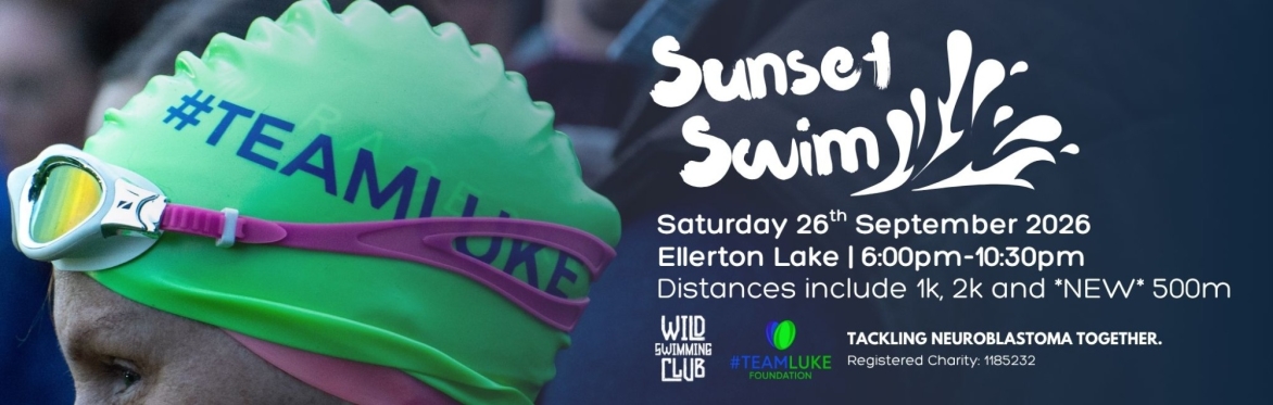 TeamLuke sunset swim 2026 Event Banner