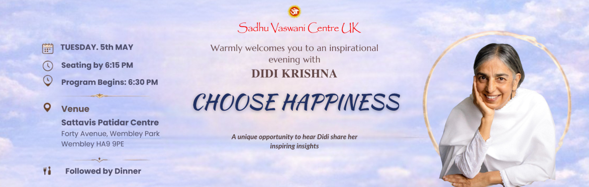 Choose Happiness - English Talk by Didi Krishna