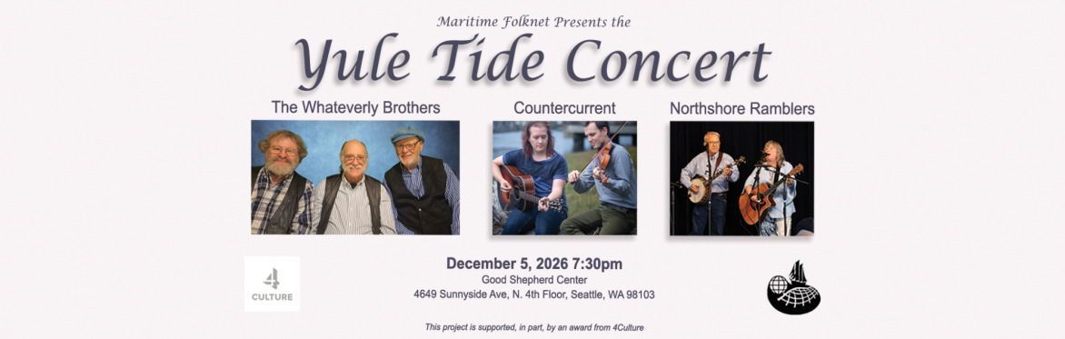 Banner reading, "Maritime Folknet: Celebrating the Maritime Music of the Pacific Northwest"