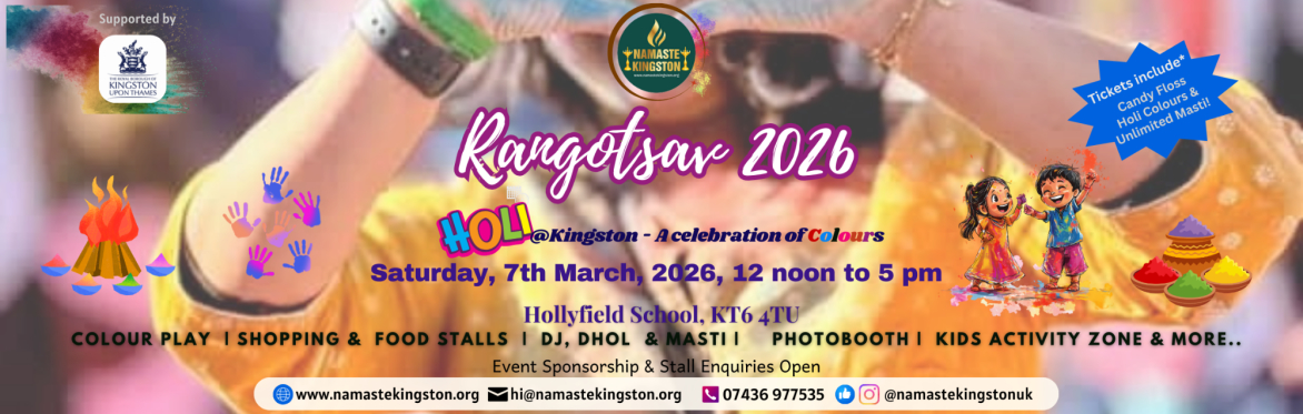 Image [with venue, date and time details for the Holi event in Kingston