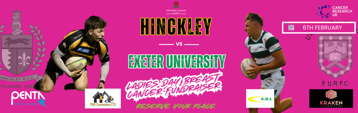 HRFC LADIES DAY PREMATCH LUNCH - Sat  6th FEB vs EXETER UNIVERSITY
