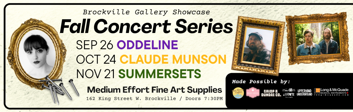 The Brockville Gallery Showcase Fall Concert Series Pass