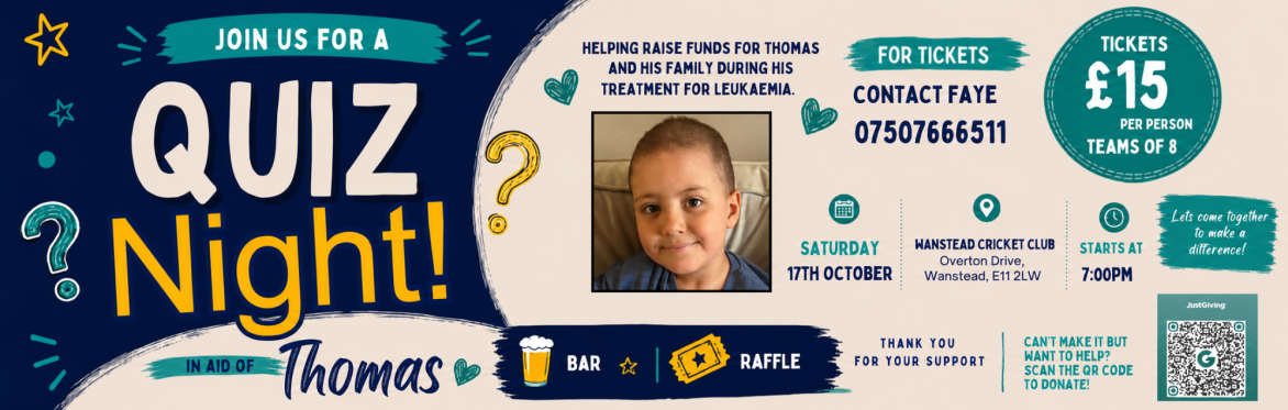 Quiz Night For Thomas