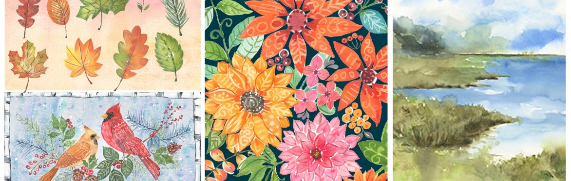 Fall Into Nature- Freestyle Watercolor Workshop