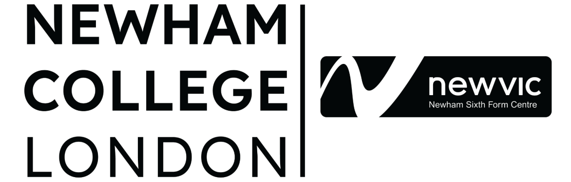 A graphic with Newham College London and NewVIc logos