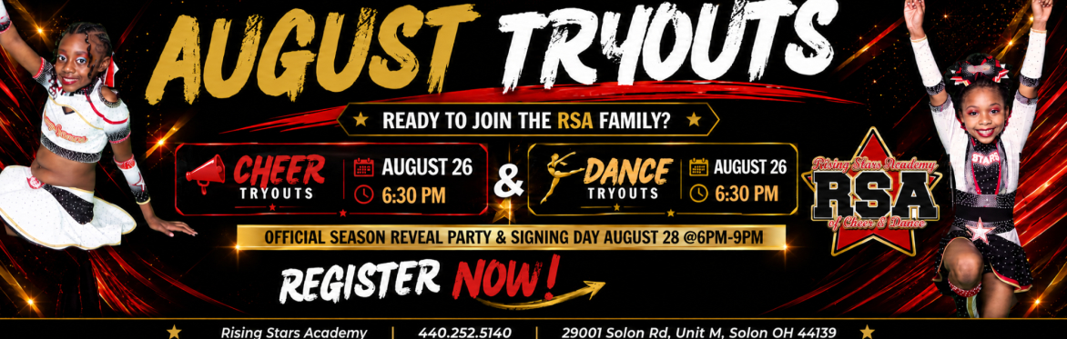 Season 14 - August RSA Cheer and Dance Open Public Tryout