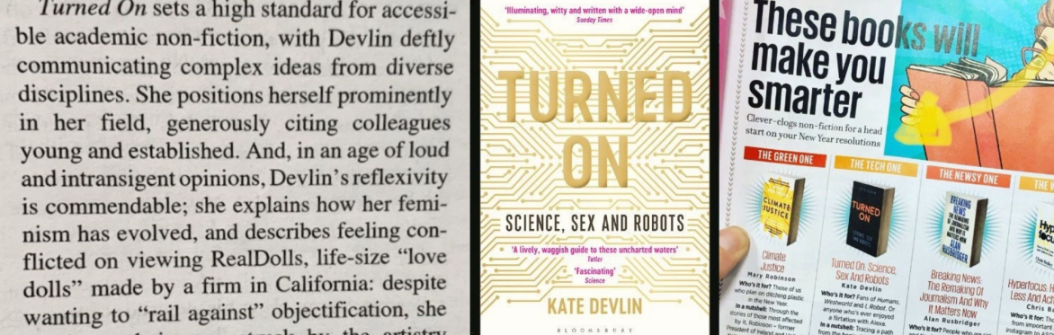 Medley of three images featuring Kate Devlin's books