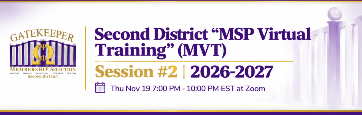 Second District "MSP Virtual Training" (MVT) Session #2 | 2026-2027