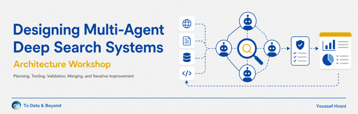 Designing Multi-Agent Deep Search Systems: A Practical Architecture Workshop for Planning, Tool Use, Validation, Merging