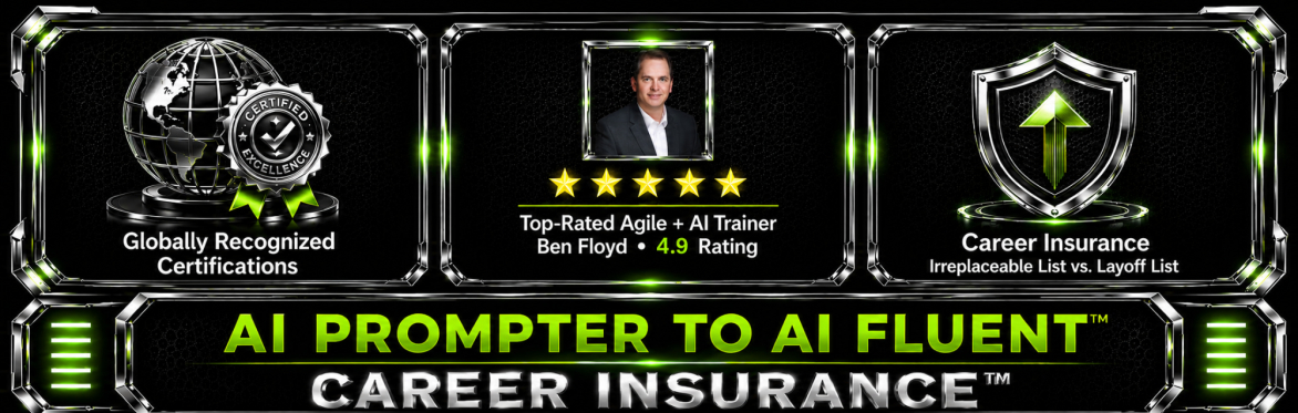 From AI Prompter to AI Fluent™ — In One Day. Build Better Work + an AI Portfolio with ChatGPT, Claude & Copilot