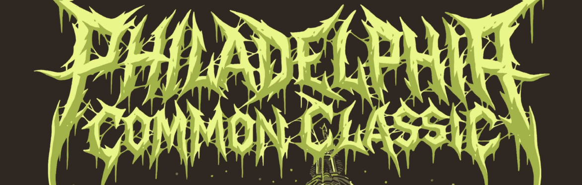 Philadelphia Common Classic in metal band font
