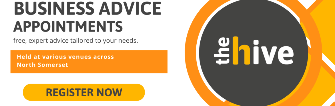 Text "Business Advice Appointments at Clevedon Library"