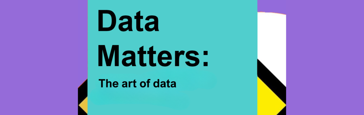 colorful square with the words: "data matters""